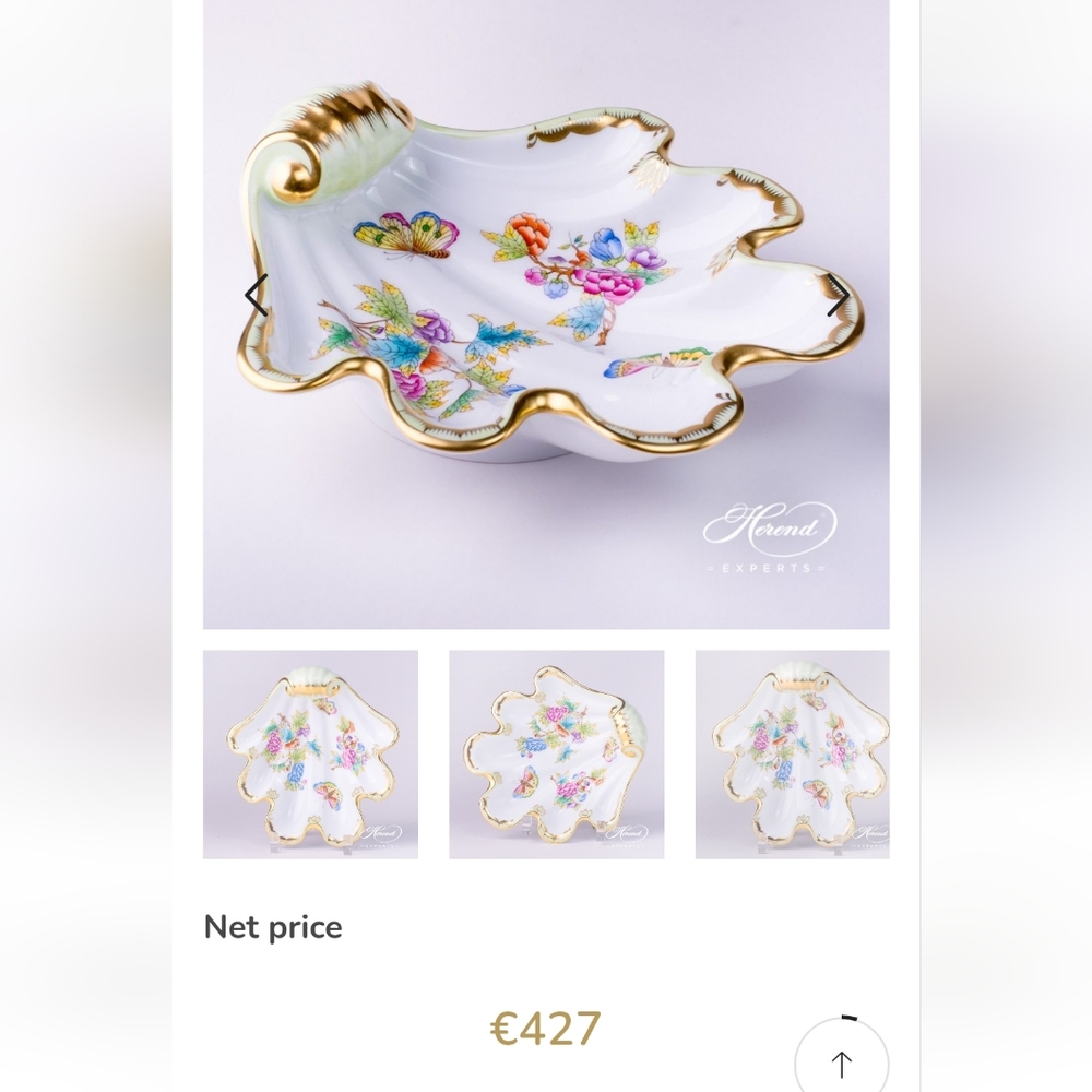 ☆Herend☆ "Queen Victoria" Shell-shaped Dish.